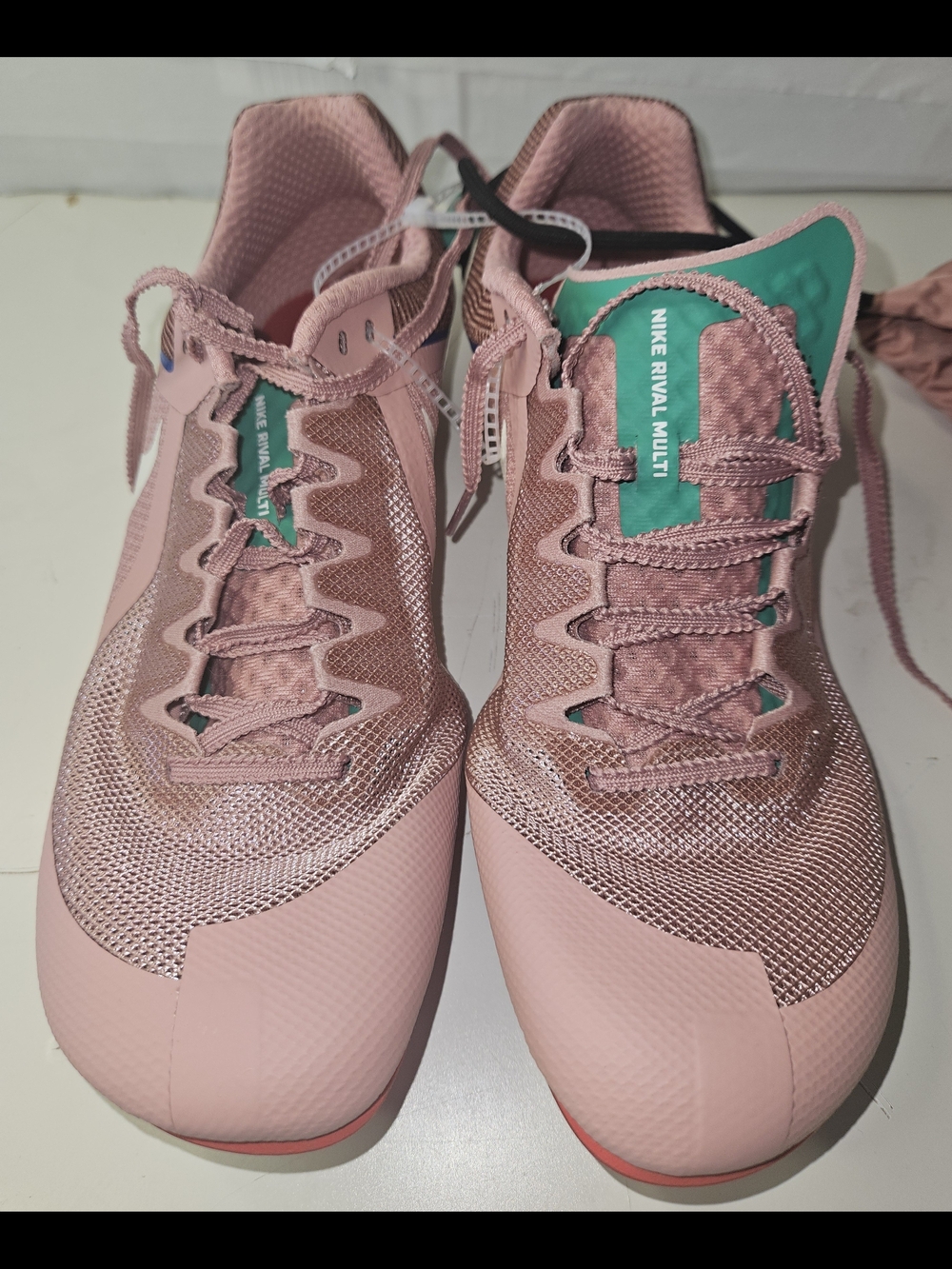 Nike Rival Multi Track & Field Spikes Pink Size 10.5 w/ Bag & Extra Spikes